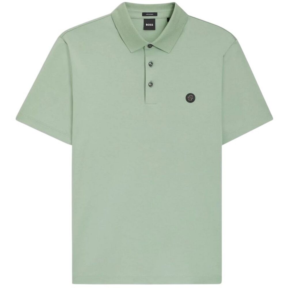 Boss Mens Parris Monogram Polo Shirt / Green